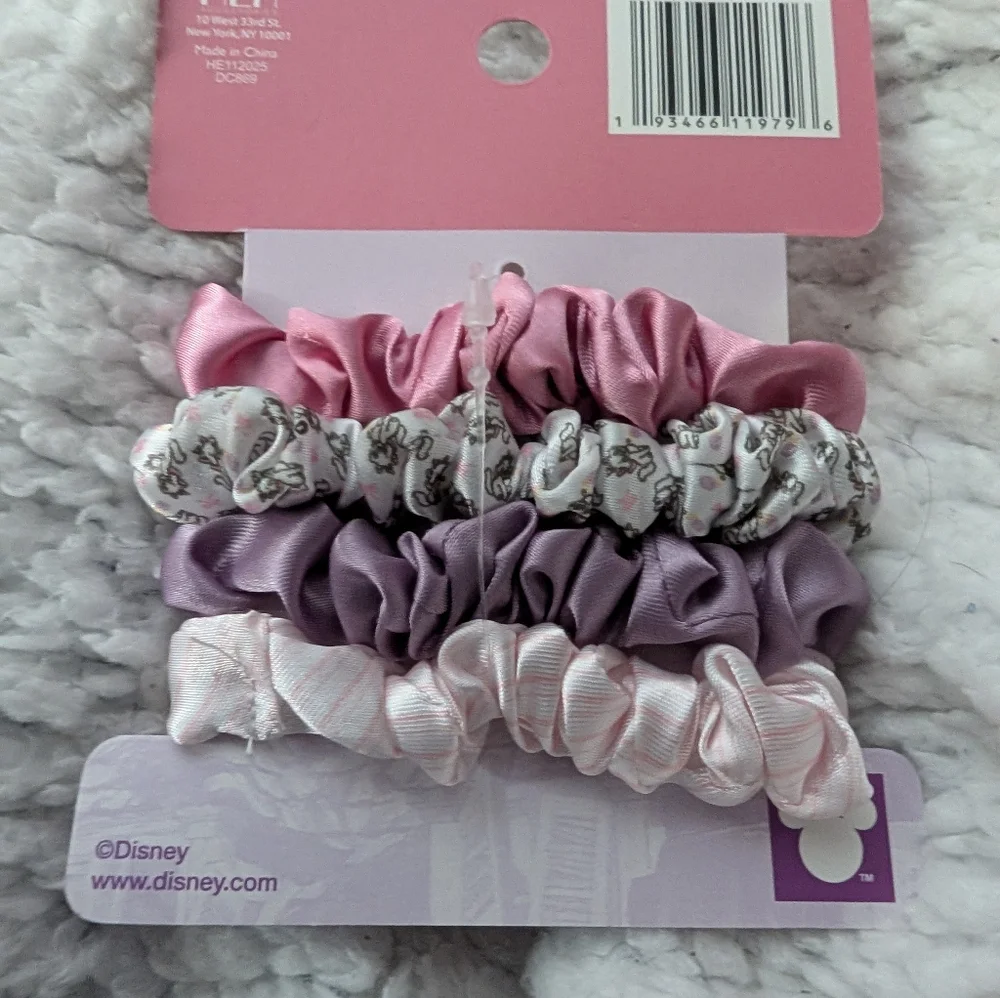 Disney The Aristocats Marie  Mini Scrunchies - Pink & Purple Set